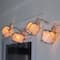 10ct. Pearlized White & Black Lantern Patio String Lights